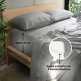 thumbnail image 3 of Juego de sábanas de microfibra Smart Bamboo Supreme Queen Gray, 3 of 5