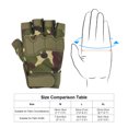thumbnail image 7 of Uxcell Men's Outdoor Fingerless Gloves Half Finger Gloves Breathable Workout Gloves Camo 1Pair M, 7 of 7