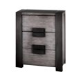 thumbnail image 1 of Table de Chevet en Bois avec Rangement à 3 Tiroirs, Gris et Noir, 1 of 5