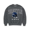 thumbnail image 5 of Women's Gameday Couture Charcoal Seattle Seahawks Oversized Rising Stars Premium Fleece Drop Shoulder Sweatshirt, 5 of 5