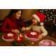 thumbnail image 4 of 4pzs Mantel Individual De Mesa Bordado Navideño Xtellar rosa, 4 of 4