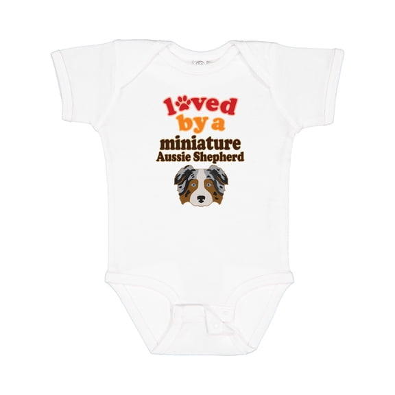 Inktastic Miniature Australian Shepherd Mini Aussie Boys or Girls Baby Bodysuit