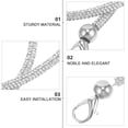 thumbnail image 5 of OULII Stylish Rhinestones Handbag Satchel Shoulder Silver Chain 1 Pack Decorative Formal Events, 5 of 5