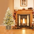 thumbnail image 4 of Costway 2 PCS 4 FT Artificial Xmas Tree Flocked Christmas Tree with 231 PE PVC Branch Tips, 4 of 10