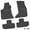 Black w/ Orange Insert, variant on Flextread Floor Mats for 17-24 Dodge Challenger AWD - Mopar Licensed Factory Fit - Black w/ Red Challenger Script Insert - Custom Vintage - 100% Made in USA