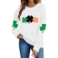 thumbnail image 4 of Tauxra Chandail de la Saint-Patrick pour Femmes à Manches Longues, Col Rond, Coupe Ample, Blouse Tunique Décontractée, 4 of 6