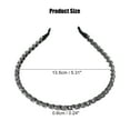 thumbnail image 2 of Unique Bargains 1 Pcs Hairband for Women Rhinestone Hair Hoop Headband Gray 0.24 Inch Wide, 2 of 7