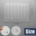 thumbnail image 2 of 2PCS Acrylic Magnetic Calendar Set Transparent Planning Blank Board Dry Erase Calendar with 6 Marker Pens Monthly/Weekly Planner, 2 of 7