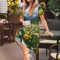 thumbnail image 3 of Disketp Mountain Daisy Meadow para Vestido de Manga Corta para Mujeres, Vestidos de Verano para Mujeres, Casual y Holgado para la Playa, 3 of 6