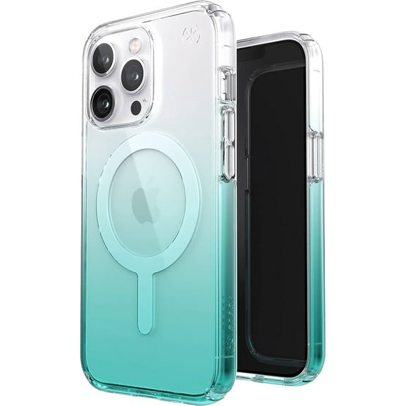 Presidio Perfect-Clear Ombre Magsafe Iphone 14 Pro Max Cases - Clear/Fantasy Teal Fade
