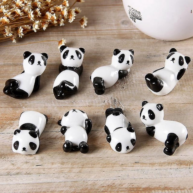 Soporte para palillos chinos YONGSHENG 8 unids/lote cerámica blanco y negro
