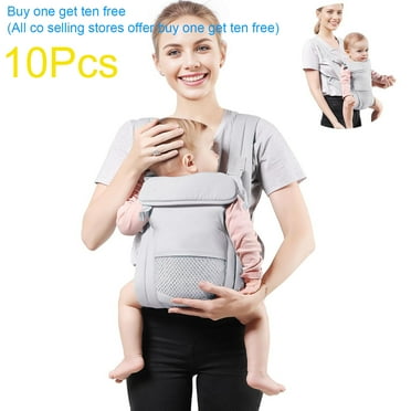 Holytech Baby Carrier Newborn to Toddler, Cozy Baby Wrap Carrier(7-30lbs), Easily Adjustable Toddler Carrier, Lightweight Baby Holder Carrier, Baby Sling Carrier, Grey