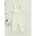 thumbnail image 4 of Seyurigaoka Baby Girls Knitting Romper Solid Color Cutout Patchwork Casual Party Street Spring Fall Jumpsuits for Toddler Kids, 4 of 9