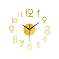 thumbnail image 2 of LINMOUA Frameless DIY Wall Mute Clock 3D Mirror Surface Sticker Home Office Decor, 2 of 5