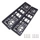 thumbnail image 1 of 2 piezas de accesorios para de matrícula de con tornillos de repuesto decorativos negros, 1 of 9