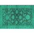 thumbnail image 1 of Ahgly Company Indoor Rectangle Abstract Turquoise Blue Modern Area Rugs, 7' x 10', 1 of 4