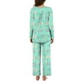 thumbnail image 3 of Women's Plus Size Pajama Sets Cotton Long Sleeve Sleepwear Soft Comfy Pj Lounge Sets Loungewear Blue A XXL, 3 of 5