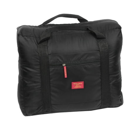 Unique Bargains Black Water Resistant Luggage Bag Clothes Storage Receive Folding