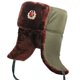 thumbnail image 1 of Ushanka-Sombrero ruso de piel para invierno, gorro de soldado extraíble, cazador, Sombreros con orejeras, aviador con emblema de estrella roja, 1 of 4