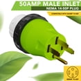 thumbnail image 3 of Twist Locking Power Cord Adapter 50A Male To 50Amp Female for RV Camper Generator Cable Adapter Electrical Converter Plug, 3 of 10
