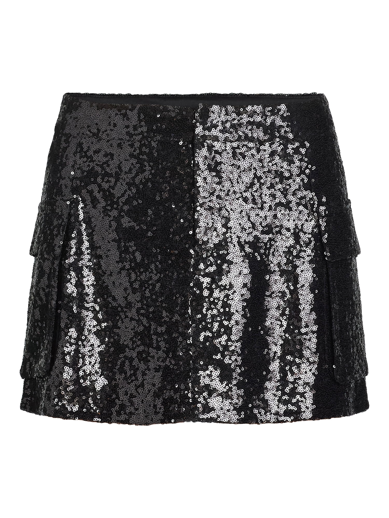 Madden NYC Sequin Cargo Mini Skirt, Women's