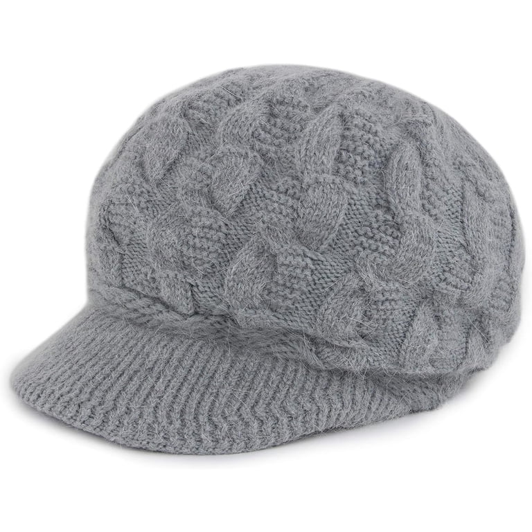 Women\'s Slouchy A2 Gray Beanie Winter Warm Chunky Soft Skull Cable Knit Hat Cap Winter Warm Thick Cable Knit Slouchy Skull Beanie Cap Hat  main image 4