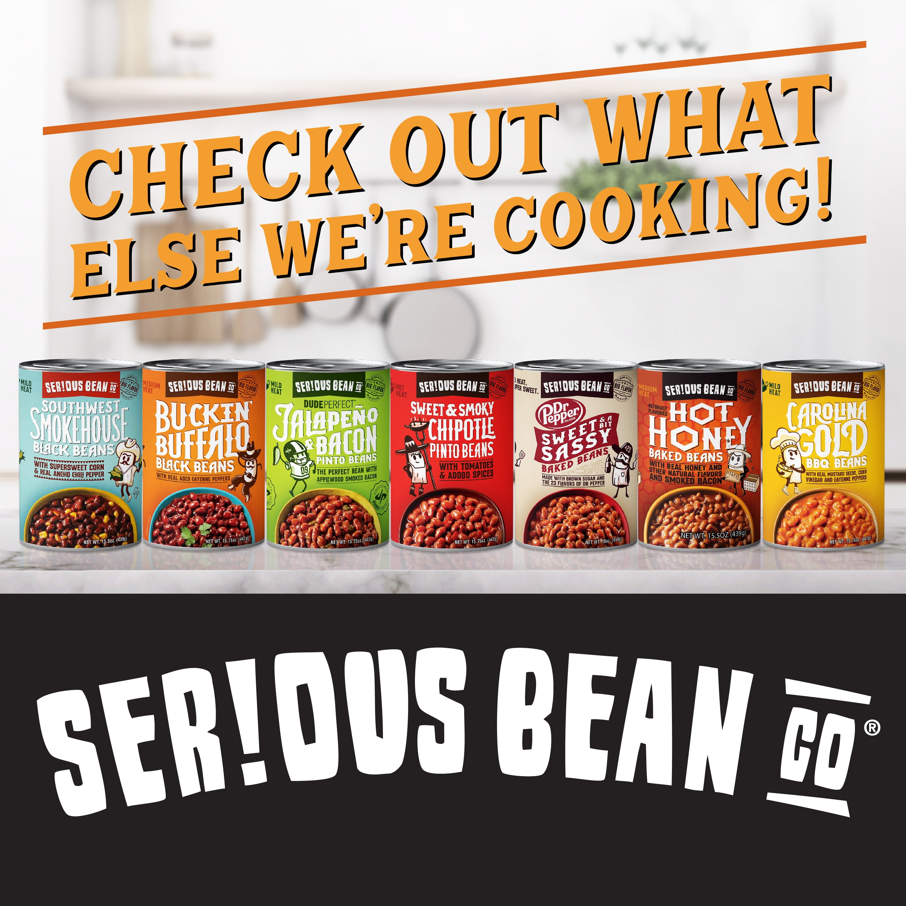 (4 Cans) Serious Bean Co Organic Black Beans, Gluten-Free, 15.25 oz