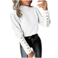 thumbnail image 1 of Timegard Long Sleeve Shirts for Women Button Solid Color Tops Blouse Work Office Casual Fitting Tops, 1 of 6