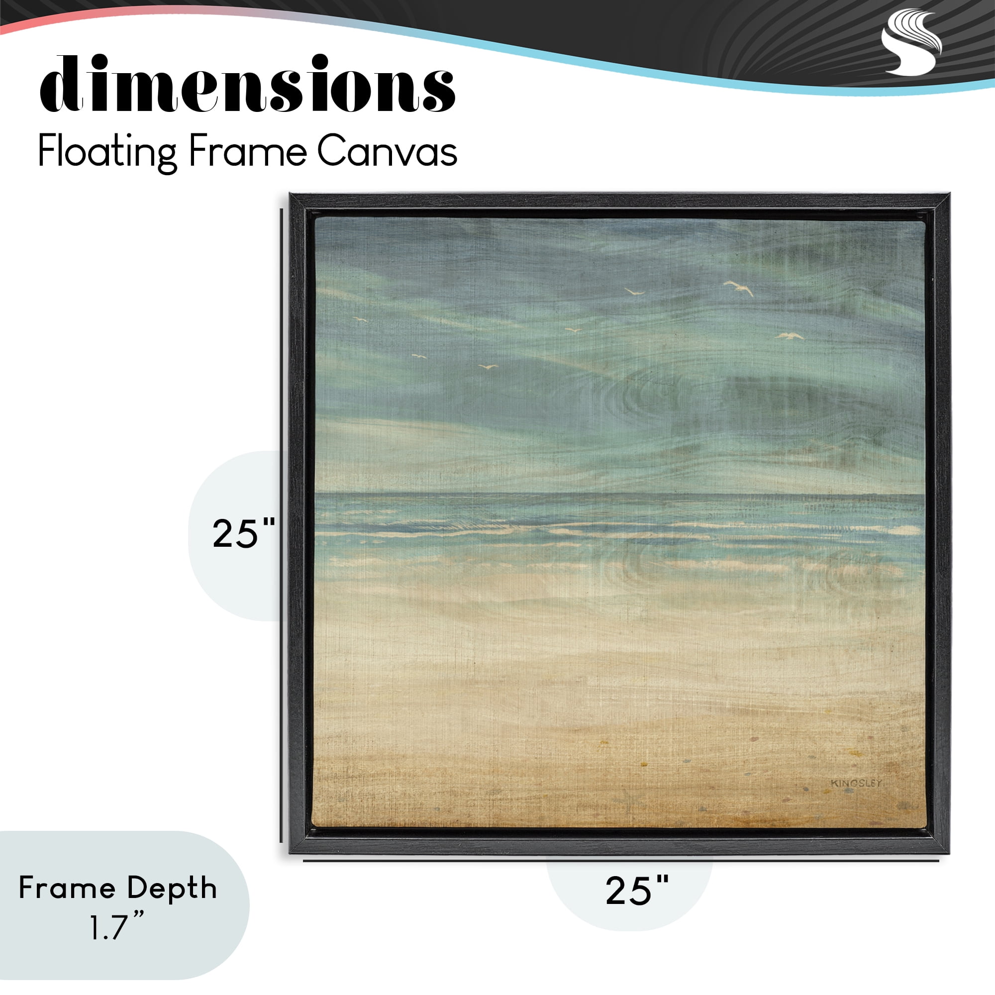 Stupell Industries Moody Coastal Days Black Framed Floater Canvas Wall Art, design by Dan Meneely