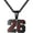 Black 26, variant on Men's Women's Stainless Steel Athletes Baseball Softball Number 00-99 Necklace Sport Team Pendant Chain Gift Silver Number 22