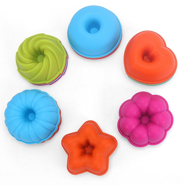 24 moldes individuales de silicona para hornear pasteles DIY para horno
