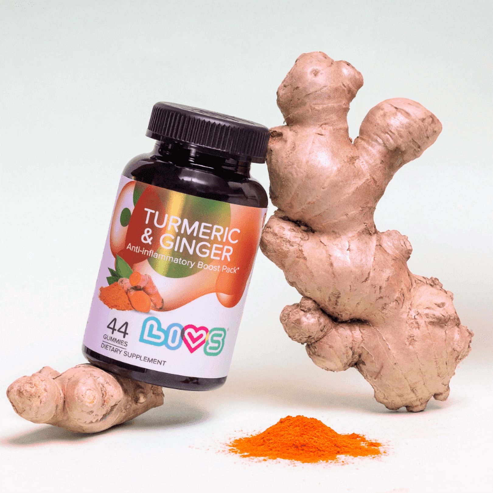 LIVS Turmeric & Ginger Gummies – Joint Relief, Gut Balance & Digestive Support – Natural Detox Formula – Apricot Flavor – Pack of 2 – 88 Gummies with 44 Servings