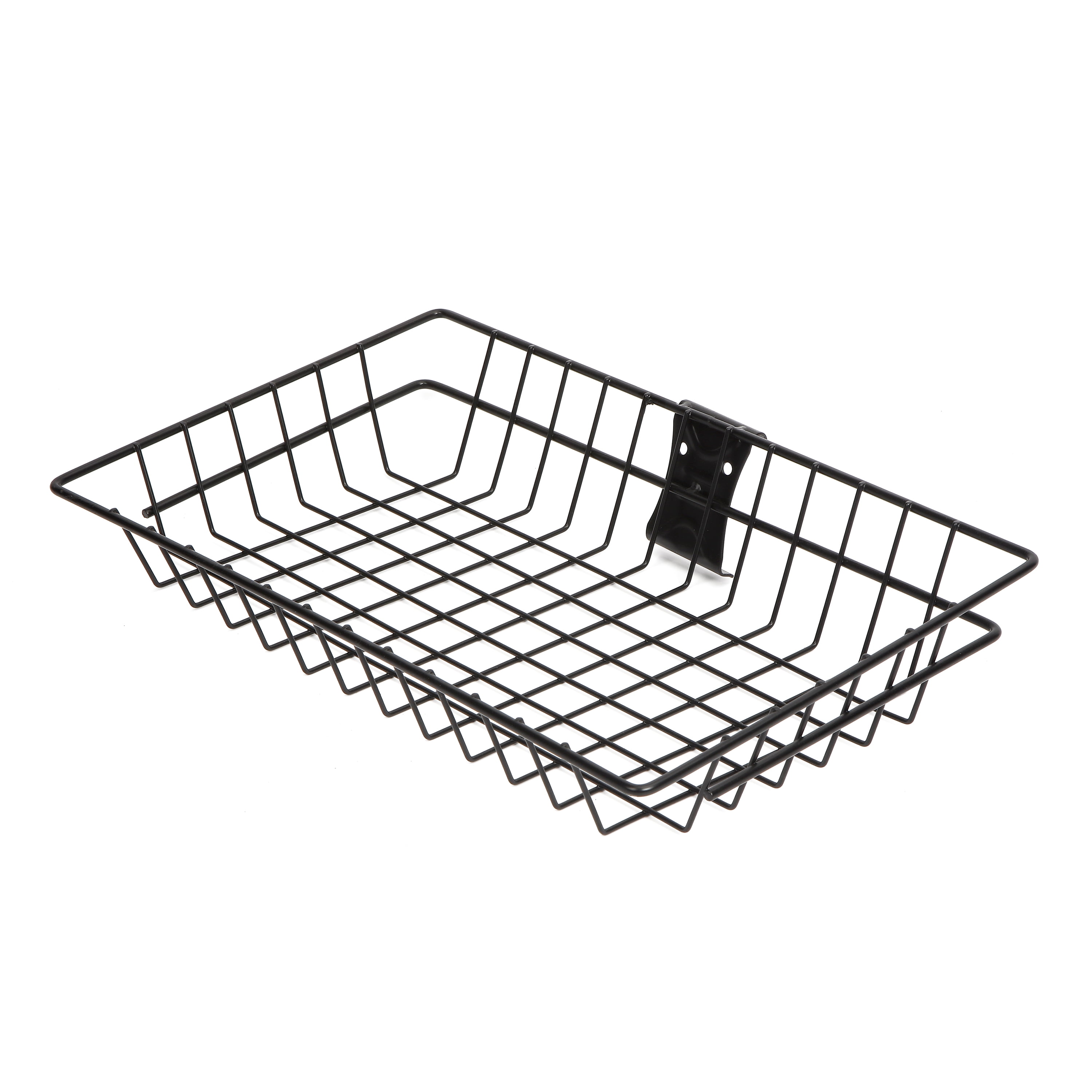 Hyper Tough 16-Inch Metal Basket Caddy for Snap Rail, Organizer Rail, Wall Mount