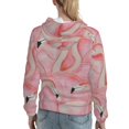 thumbnail image 7 of Lsque Flamingos Pattern Casual Women's Hoodie,Hooded Sweatshirt with Kangaroo Pocket,Pullover Hoodie with Eye-catching Drawstrings-Large, 7 of 7