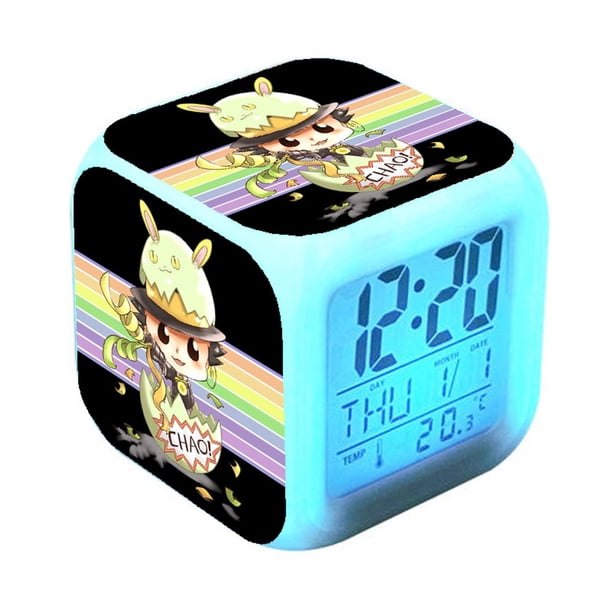 Reloj despertador Hitmans Reborns cuadrado LED digital con despertador