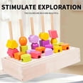thumbnail image 5 of Wooden Beads Sequencing Set, Sequencing & Stacking Block Toy with Storage Box, for Coordination and Educational Preschool Learning, 5Stacking Blocks Lacing Beads Matching Shape Stacker, 5 of 5