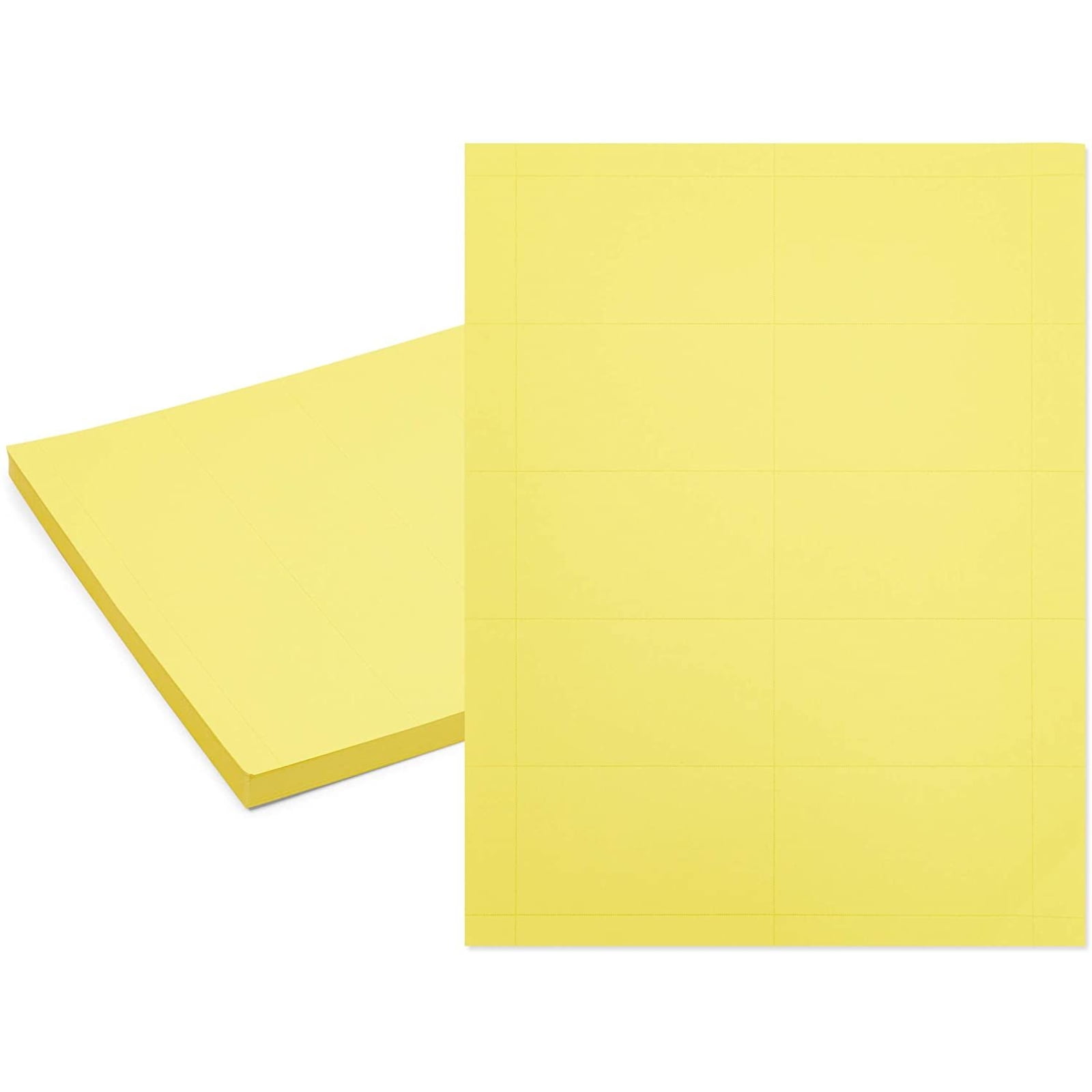 500 Yellow Blank Business Cards, 50 Sheets Printable Cardstock Paper for DIY Note Message Card, 3.5 500-yellow-blank-business-cards-50-sheets-printable-cardstock-paper-for-diy-note-message-card-3-5-x-2-walmart-com