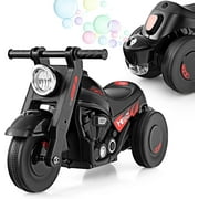 OLAKIDS Ride on Push Car, Foot-to-Floor Sliding Car for Toddlers Kids Motorcycle with Bubble Maker, Music, 3 Wheels Ride on Toys Gift for Boys Girls Aged 3-5 Years