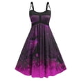 thumbnail image 2 of Mini vestido de camisola sin mangas con estampado de vestido retro de Halloween de talla grande para mujer Fridja  hj2669, 2 of 5