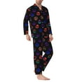 thumbnail image 2 of Goofa 80s Style Palm Trees for 2-piece Loungewear Set Men’s Sleepwear Set Soft PJs Cozy loungewear Comfy Sleep Set Winter Pajamas-X-Large, 2 of 7