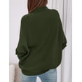 thumbnail image 4 of Suéter PRETTYGARDEN 2025 Cuello Alto Mangas Murciélago Verde Militar XXL, 4 of 8
