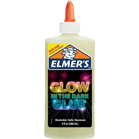 Elmer’s 9oz. Glow-in-the-Dark Liquid Glue, Washable, Natural, Great for Making