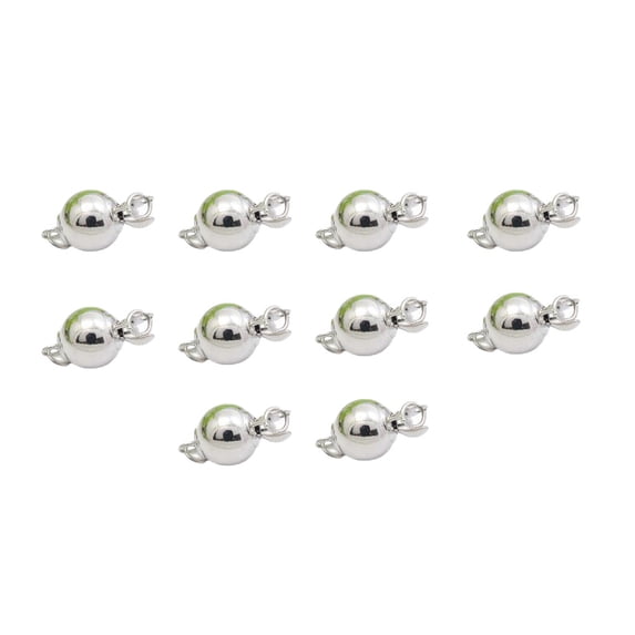 Linyer 10 Pieces Professional Portable Jewelry Decoration with Buckle Assortment Metal Jewellery Making Decor Handmade Silver 8mm
