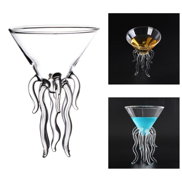 Creativo Martini Glass Juice Glass Medusa Glass Cup Bar Cáliz Herramientas Cóctel Drinkware Bar Boda Cocina Playa perfecl Copa de cóctel