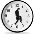 thumbnail image 1 of 10 Inch Creative Walking Clock Wall Clock Living Room Humanoid Silly Walk Clock for Home Wall Decoration Ornament, 1 of 5