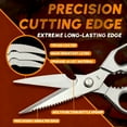 thumbnail image 7 of All-Purpose Kitchen Scissors – Heavy Duty Stainless Steel Shears for Meat, Chicken, Turkey, Bones, Herbs – Sharp, Dishwasher Safe, Detachable Cooking Scissors (Silver), 7 of 7