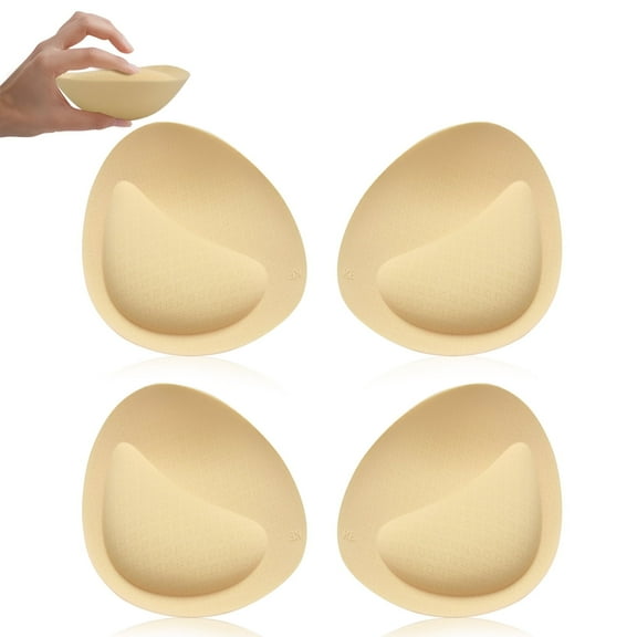 Nimiah Thick Bra Pads Inserts, 2 Pairs Removable Breast Enhancers Push Up Bra Cups Paddings