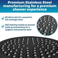 thumbnail image 5 of High Pressure Shower Head - Anti-Clogging Silicone Nozzles - 2.5 GPM Removable Restrictor - Easy to Clean Adjustable Replacement - easy to install with Plumbers Tape - 6 inch - Classic Chrome Finish, 5 of 7