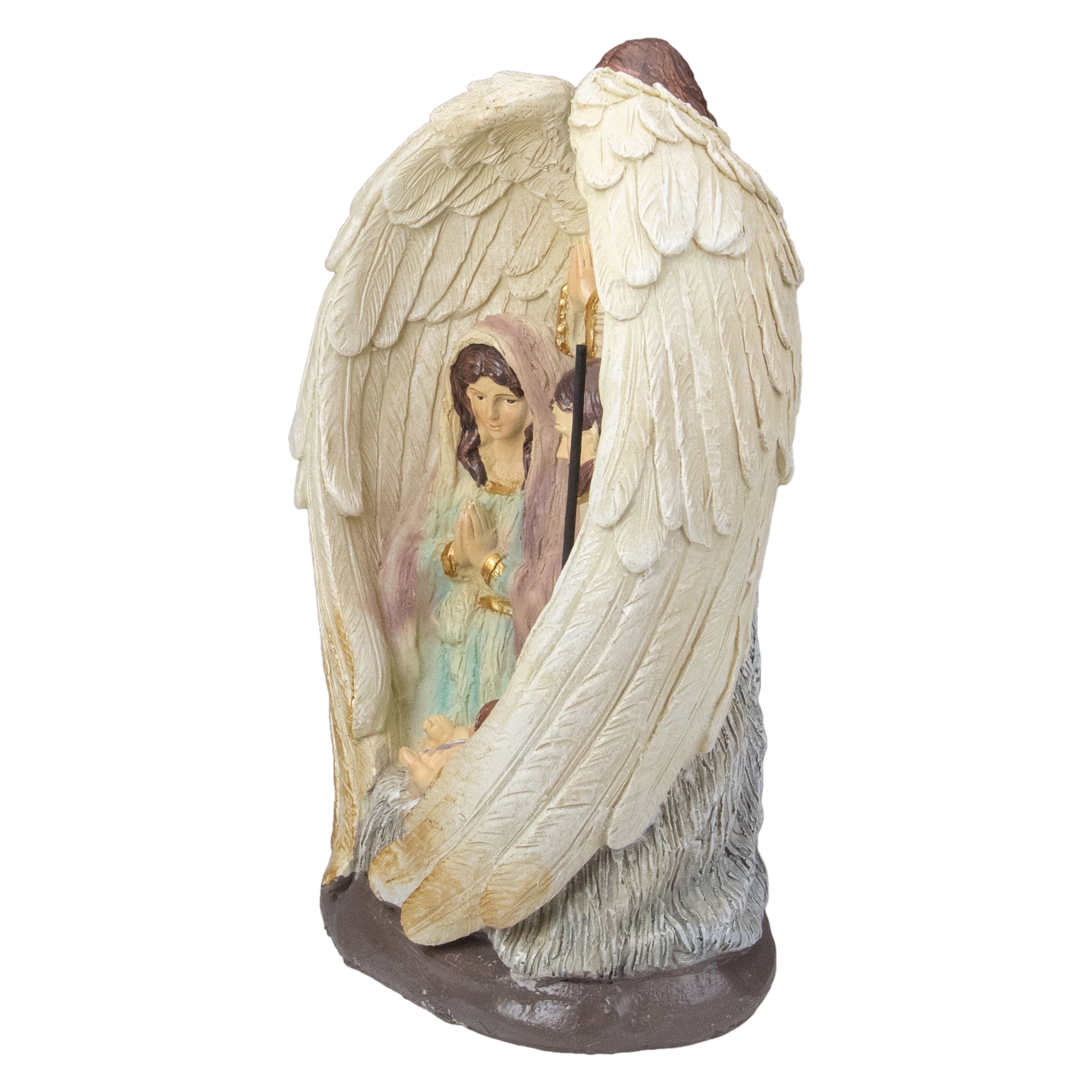 Northlight 11.25” Holy Family and Angel Christmas Nativity Table Decoration