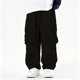 thumbnail image 4 of Pantalones largos para niños, de color liso, con cintura elástica y bolsillos, para adultos, informales y cómodos, de poliéster., 4 of 7